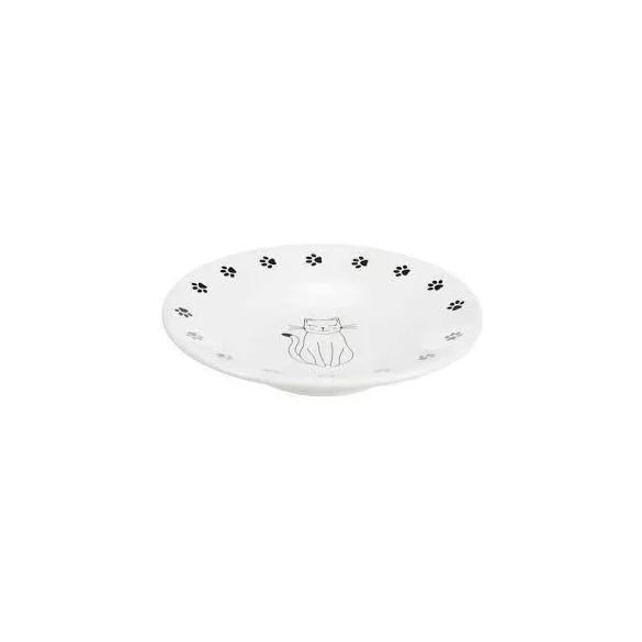 Trixie Ceramic Bowl ceramică castron (alb/cu model) pisici pentru (0,2 l/15 cm)