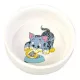 Trixie Ceramic Bowl ceramică castron (alb, cu model) pisici pentru (0,3 l /11 cm)