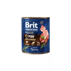   Brit Premium by Nature Adult Pork with Trachea conservă 800 g