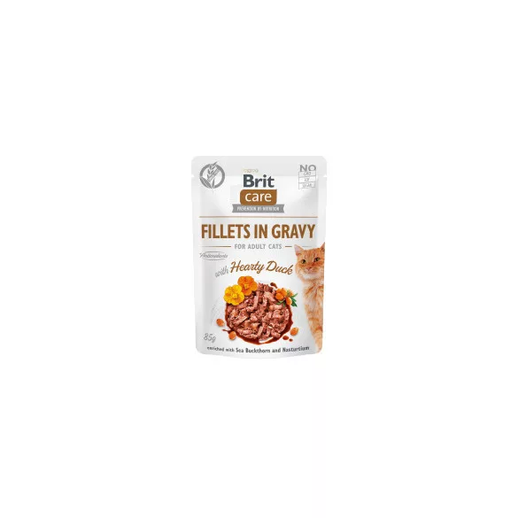 Brit Care Cat Fillets in Gravy with Hearty Duck 85 g