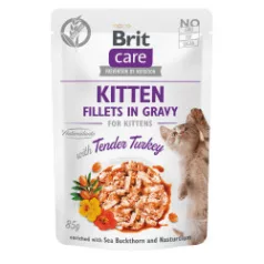   Brit Care Cat Kitten Fillets in Gravy with Tender Turkey 85 g