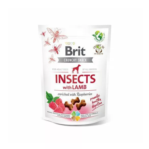 Brit Care Crunchy Cracker Insects with Lamb enriched with Raspberries 200 g