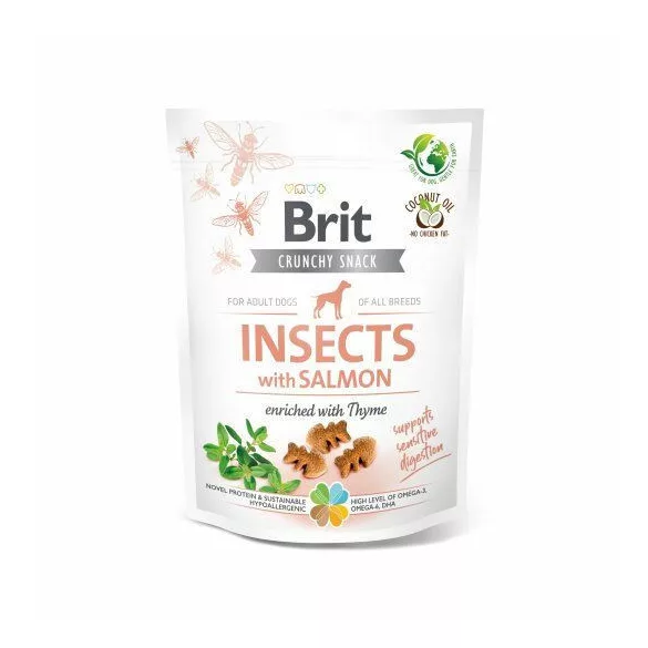 Brit Care Crunchy Cracker Insects with Salmon enriched with Thyme 200 g