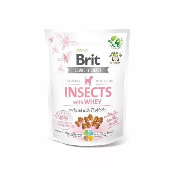 Brit Care Dog Crunchy Cracker Puppy Insects with Whey enriched with Probiotics 200 g