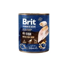   Brit Premium by Nature Adult Fish with Fish Skin conservă 400 g