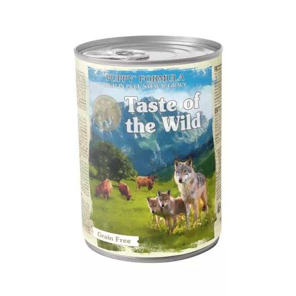 Taste of the Wild - Puppy Rich in Beef Stew & Gravy Conservă 390 g
