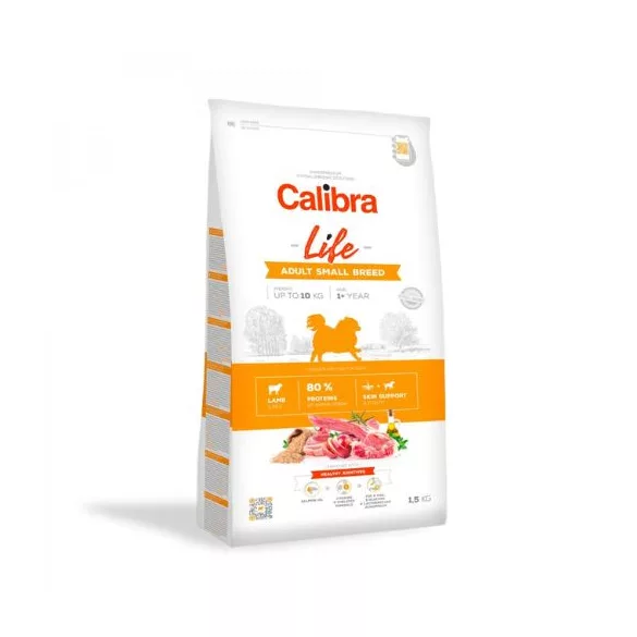 Calibra Dog Life Adult Small Breed Lamb hrană pentru câini 1,5 kg