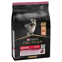   Purina Pro Plan Medium Puppy Sensitive Skin in salmon bogat uscat hrană pentru câini 12 kg