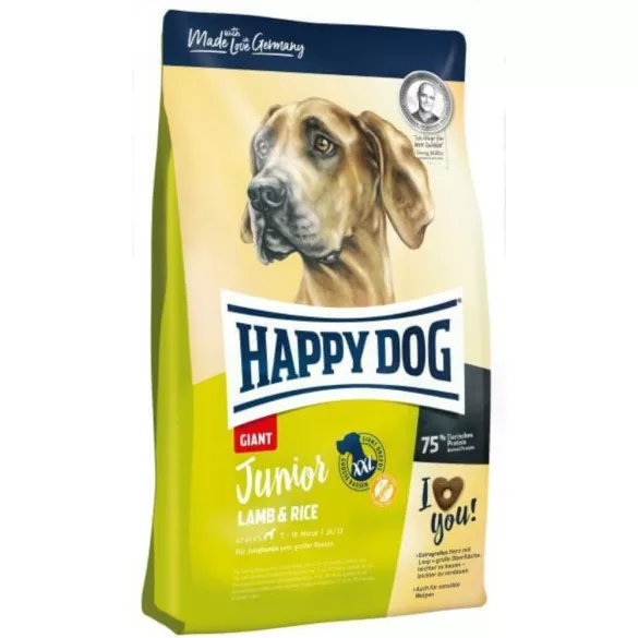 Happy Dog Junior Giant Lamb & Rice 15 kg Hrană pentru câini