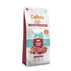  Calibra Dog Life Junior Small & Medium Breed Fresh Beef hrană uscată pentru câini 12 kg