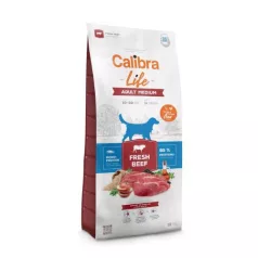   Calibra Dog Life Adult Medium Breed Carne proaspătă de vită hrană pentru câini 12 kg