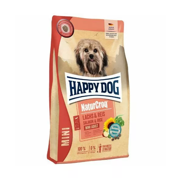 Happy Dog Natur-Croq Mini Salmon/Rice 4 kg hrană pentru câini