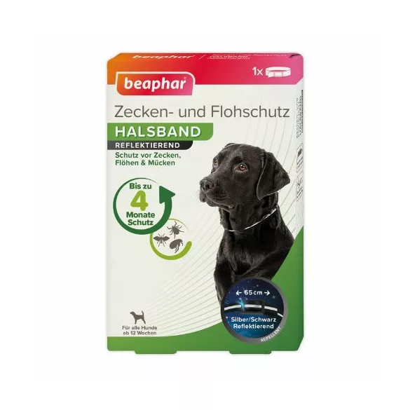 Beaphar With herbs reflectorizant zgardă pentru câini 65 cm