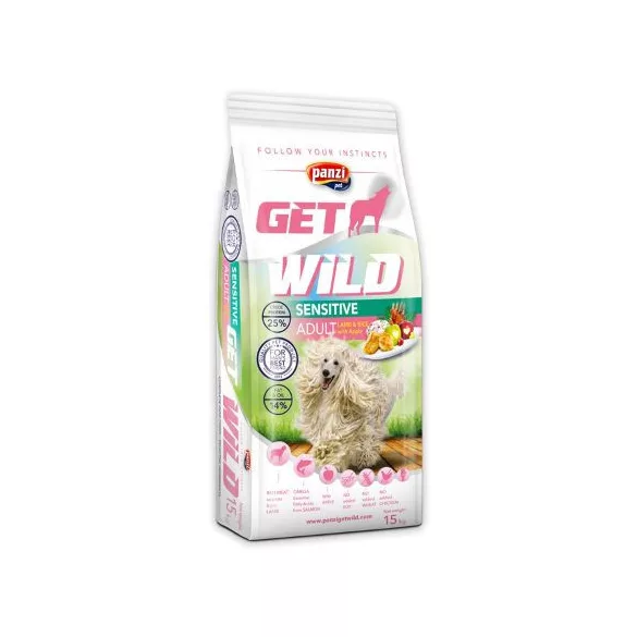 Panzi GetWild Adult Sensitive Lamb&Rice with Apple 15 kg