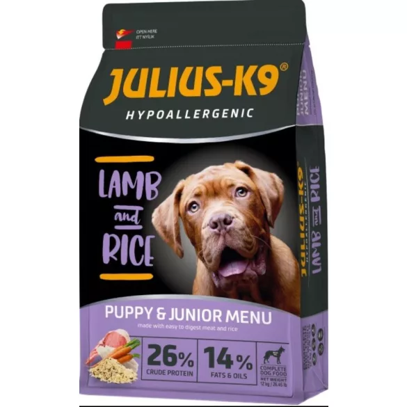 Julius-K9 Hypoallergenic Puppy & Junior Lamb & Rice 12 kg