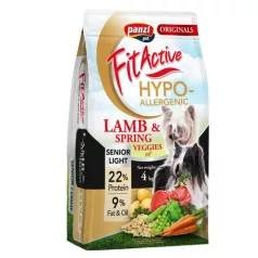  Panzi FitActive Originals Senior/Light Hypoallergenic Lamb&Spring Veggies hrană pentru câini 4 kg