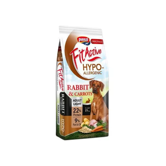 Panzi FitActive ORIGINALS Hypoallergenic Adult Light Rabbit and Carrots 15 kg