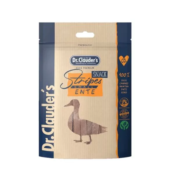 Dr.Clauder's Dog Recompensă Stripes Small Duck Strips 80 g