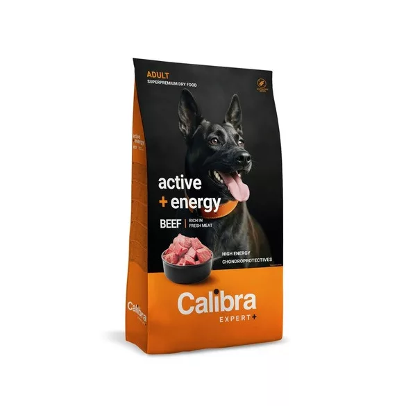 Calibra Dog EXPERT+ Adult Active & Energy Beef hrană pentru câini 2 kg