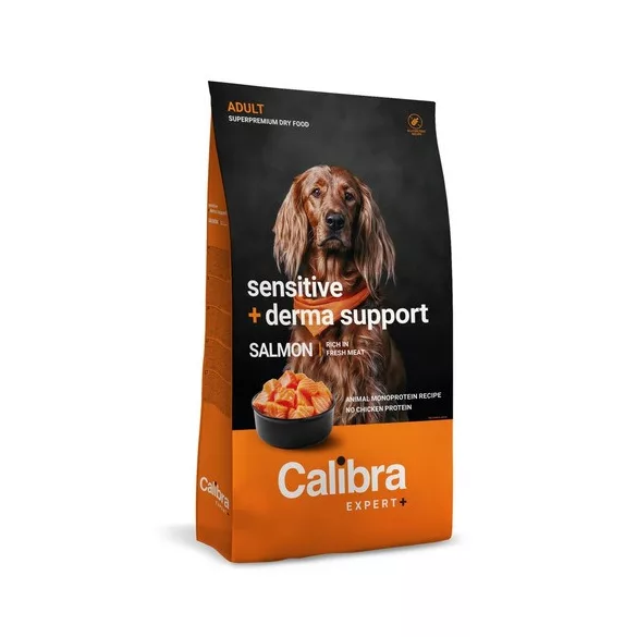 Calibra Dog EXPERT+ Adult Sensitive & Derma support hrană pentru câini 12 kg