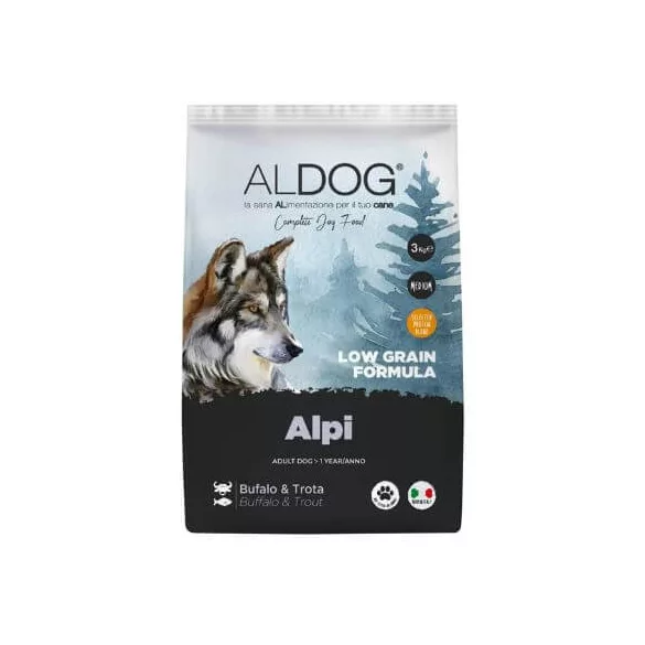 Aldog Alpi Low Grain Medium 3 kg hrană pentru câini