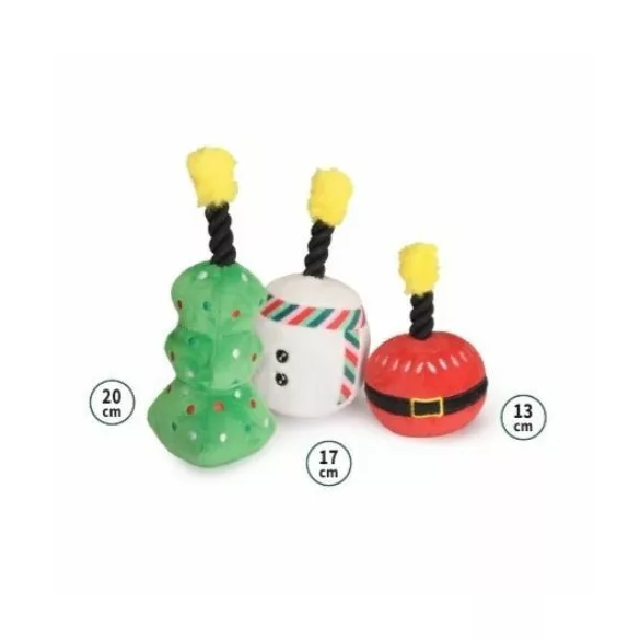 Camon Cu piuit Xmas Lumânare Pluș Jucărie Pentru câini 13-20 cm
