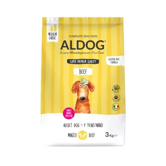 Aldog Adult Medium Large Beef 3 kg hrană pentru câini
