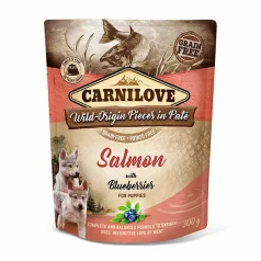 Carnilove Dog Puppy plic Pateu salmon with cranberry 300 g