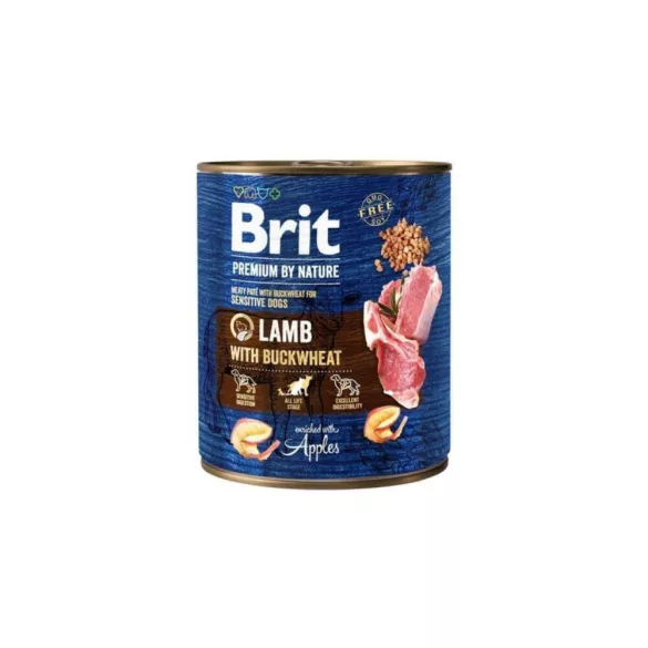 Brit Premium by Nature Adult Lamb with Buckwheat conservă 6x800 g