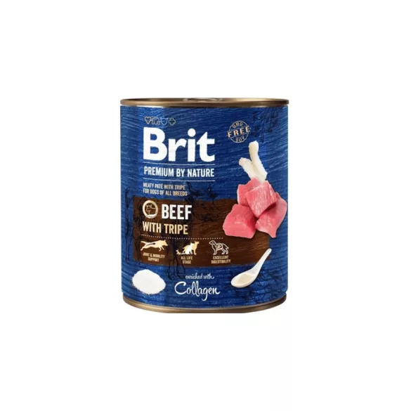 Brit Premium by Nature Adult Beef with Tripes conservă 6x400 g