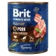Brit Premium by Nature Adult Pork with Trachea conservă 6x400 g