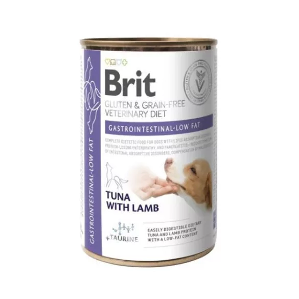 Brit Veterinary Diets Dog GF Gastrointestinal-Low Fat conservă 6x400 g