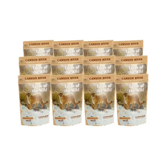 Taste of the Wild - Canyon River Cat bucăți în sos plic 12x85 g