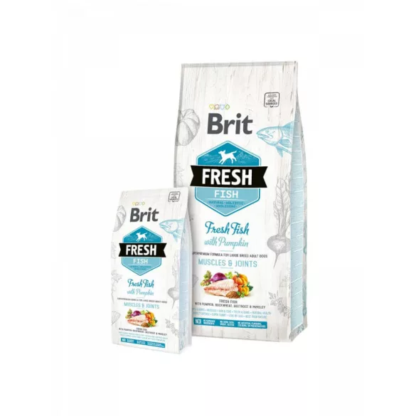 Brit Fresh Fish și pumpkin Adult Large Muscles & Joints 2x12 kg