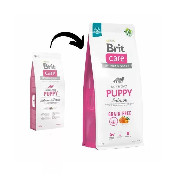Brit Care Grain-free Puppy Salmon & Potato 2x12 kg hrană pentru câini
