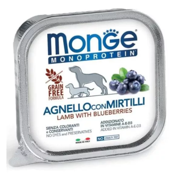 Monge Dog Monoprotein Fruits Pateu lamb-cranberry 12x150 g