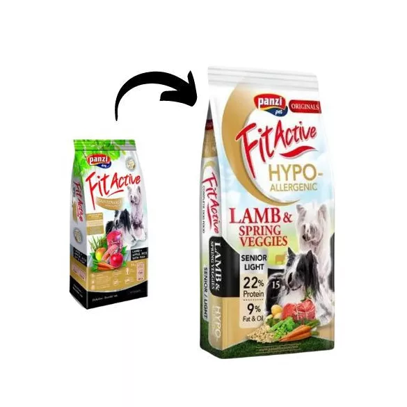 Panzi FitActive ORIGINALS Senior/ Light Hypoallergenic Lamb & Spring Veggies 15 kg