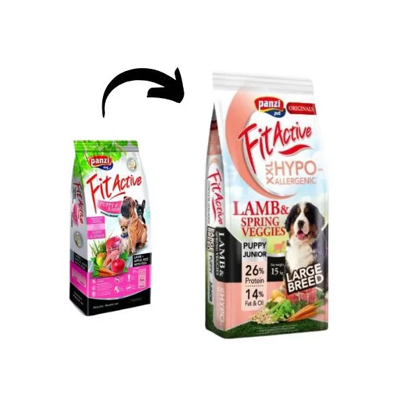Panzi FitActive Puppy & Junior Lamb, Apple & Rice XXL 2x15 kg