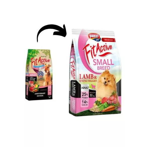 Panzi FitActive ORIGINALS Small Breed Adult Hypoallergenic Lamb&Spring Veggies 2x11 kg