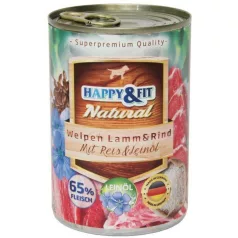 Happy&Fit Natural pui, lamb, beef, rice 800 g