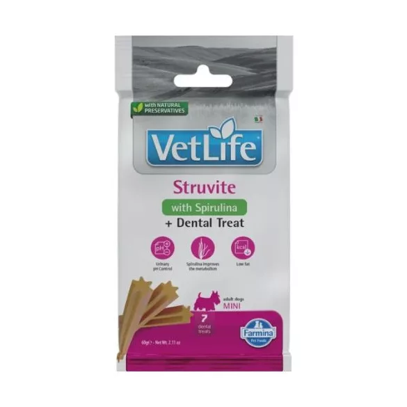 Vet Life Natural Diet Dog Recompensă Struvite Adult Mini 60 g