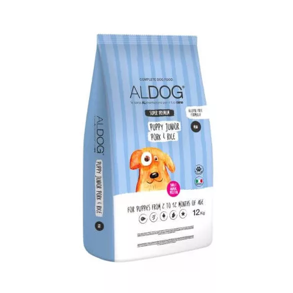 Aldog Puppy-Junior Mini Pork 12 kg hrană pentru câini