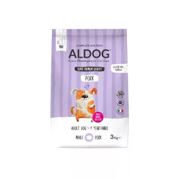 Aldog Adult Mini Pork 3 kg hrană pentru câini