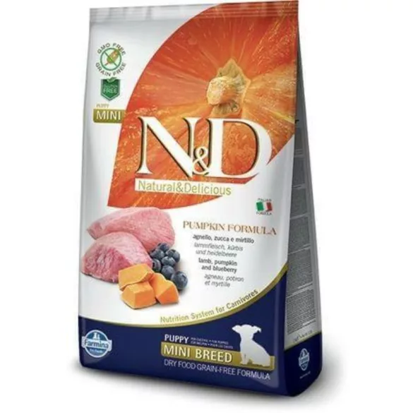 N&D Dog Grain Free lamb&cranberry with pumpkin puppy mini 800 g hrană pentru câini
