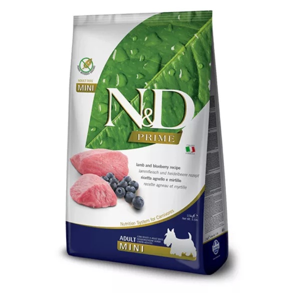 N&D Prime lamb&cranberry adult mini 2,5 kg hrană pentru câini