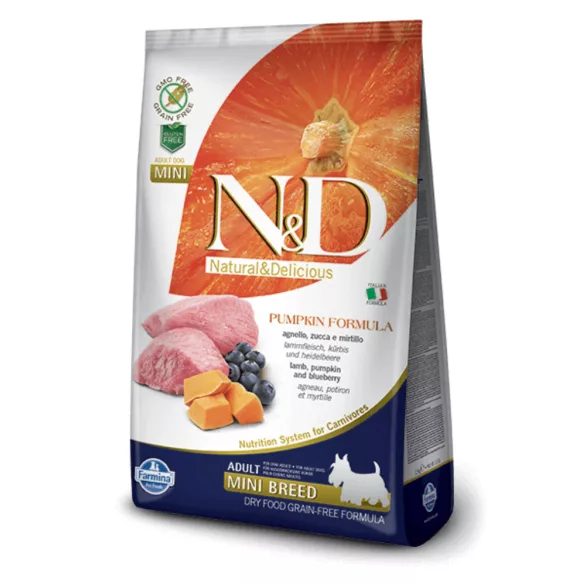 N&D Dog Grain Free lamb&cranberry with pumpkin adult mini 2,5 kg hrană pentru câini