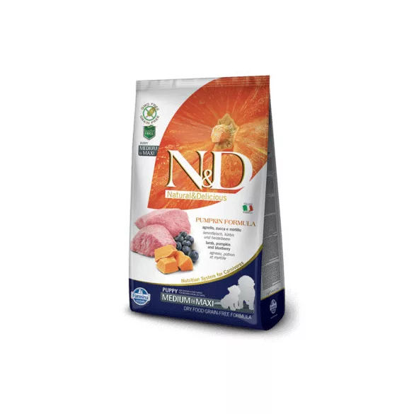 N&D Dog Grain Free lamb&cranberry with pumpkin puppy medium/maxi 12 kg hrană pentru câini