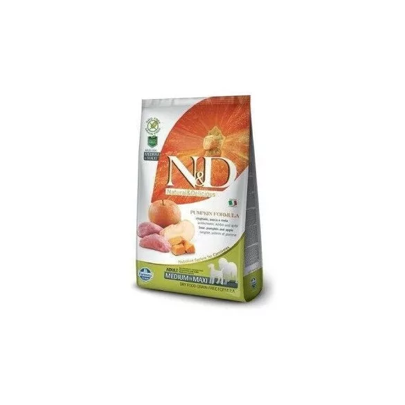 N&D Dog Grain Free wild boar&apple with pumpkin adult medium/maxi 12 kg hrană pentru câini