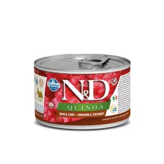 N&D Dog Quinoa conservă venison&coconut adult mini 140 g