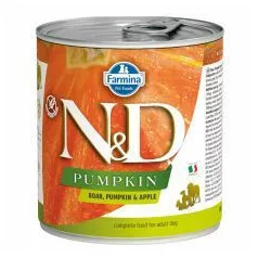 N&D Dog conservă adult wild boar&apple with pumpkin 285 g